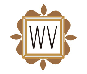 WV Initial Logo for your startup venture