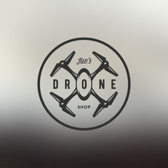 Drone vintage style label