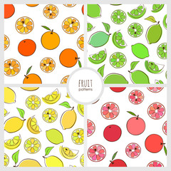 set of fruit patterns