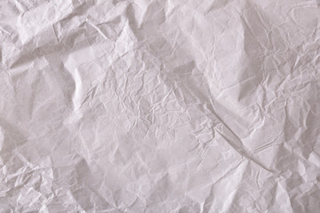 Texture of white crumpled paper