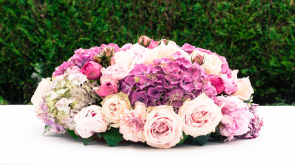 Wedding flowers table decoration