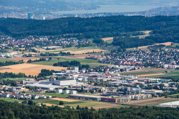 Naklejka premium Views from to Mountain Lagern to Zurich