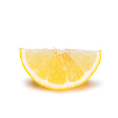 Lemon slice - isolated on white background