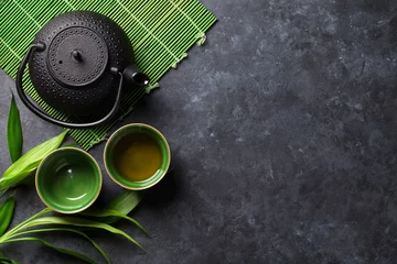 Foto auf Acrylglas Tee Grüner japanischer Tee