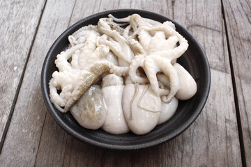 Fresh octopus food