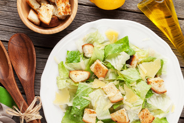 Fresh healthy caesar salad
