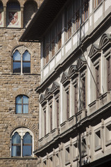 Toscana,Firenze,la Galleria degli Uffizi,esterno.