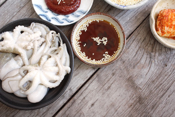 Sannakji octopus korean food