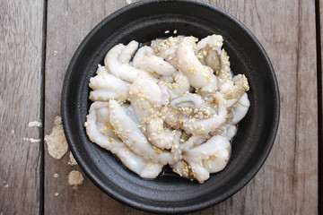 Sannakji octopus korean food