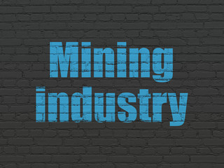 Fototapeta na wymiar Manufacuring concept: Mining Industry on wall background