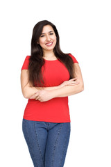 Obraz premium Woman in red 