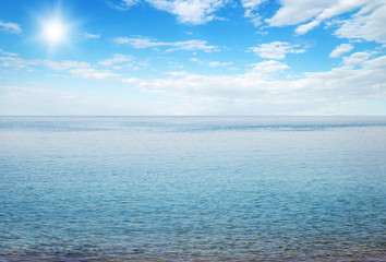 Beautiful sky and blue sea