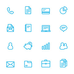 Business icons line
