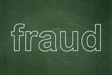 Obraz premium Security concept: Fraud on chalkboard background