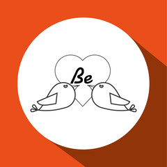 love and bird design , valentines related icon