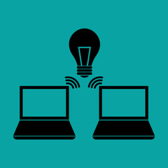 illustration of laptop design, editable vector