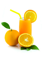 orange juice and slices of orange