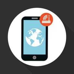 illustration of smartphone design, editable vector