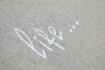 abstract life line on the pavement
