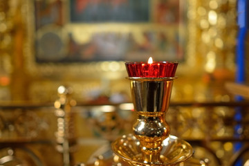 Icon lamp in church