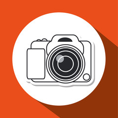 Icon of camera design, vector illustration
