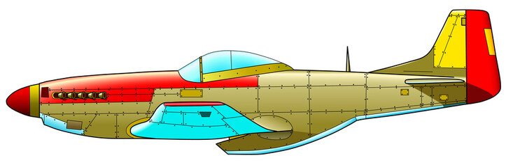 Старый военный самолет на белом фоне