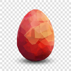 Red egg. Vector illustration