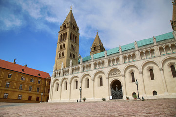 Fototapeta na wymiar Basilica of St. Peter & St. Paul, Pecs Cathedral in Hungary