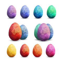 Easter Transparent Vector template with eggs set