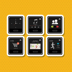 Icon of Smart watch design, vector illustration