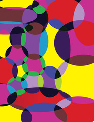 Panele Szklane Podświetlane  Streszczenie koło kolorowy skład. Ilustracja wektorowa cyfrowe tło.