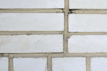 Old white brick wall background space for text content