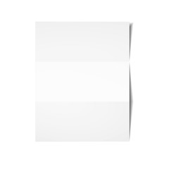 White sheet of paper. 