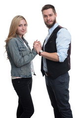 Portrait Of Young Couple Hugging