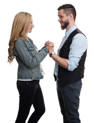 Portrait Of Young Couple Hugging