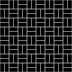 Vector modern seamless geometry pattern rectangle tiles, black and white abstract geometric background, subtle pillow print, monochrome retro texture, hipster fashion design