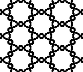 Vector modern seamless geometry pattern, black and white abstract geometric background, subtle pillow print, monochrome retro texture, hipster fashion design