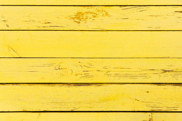 yellow wooden background made of old planks
