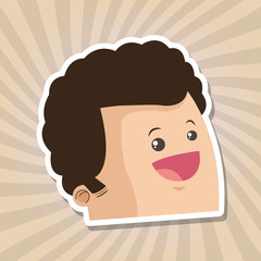 Icon of man cartoon design, vector illustration