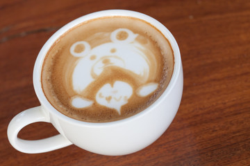 A cup of coffee latte