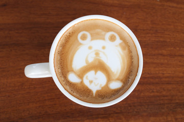 A cup of coffee latte