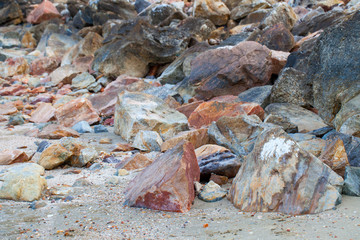 The color of beach rocks