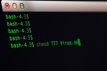 change permission virus file on unix OS