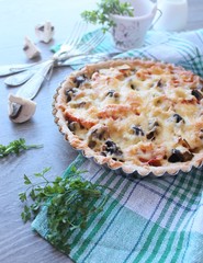 vegetable pie with vegetables and cheese