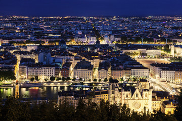 Naklejka premium Aerial view of Lyon