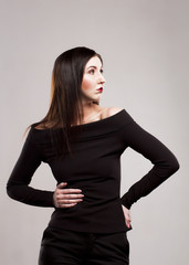 Portrait of beautiful Brunette in the Studio