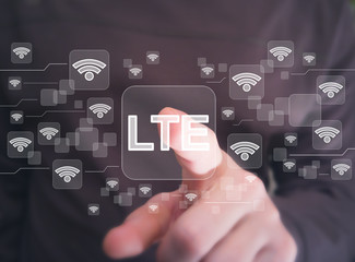 Social network web Wifi business button LTE icon
