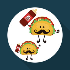 Fototapeta premium Flat illustration about fast food design 