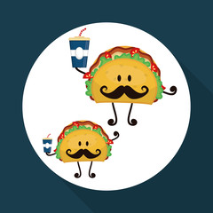 Flat illustration about fast food design 