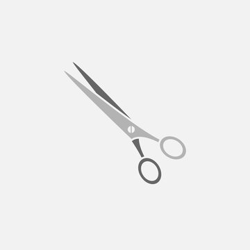 closed scissors haircut colored icon